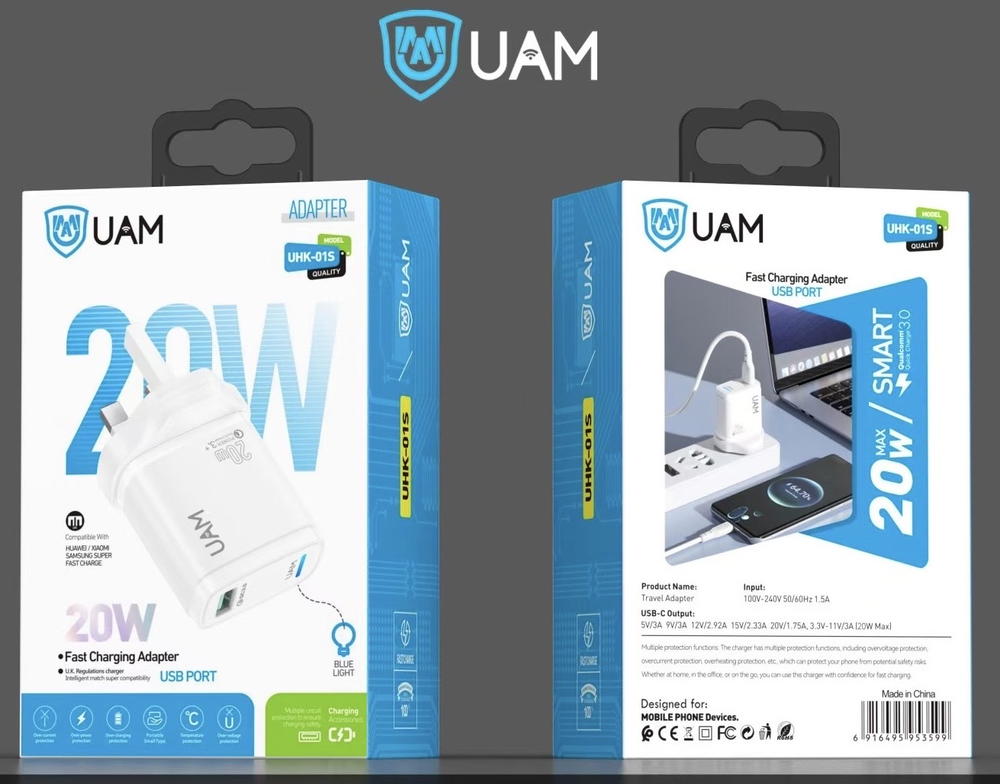 راس شاحن ماركة UAM UHK-01S USB20w Preview Image