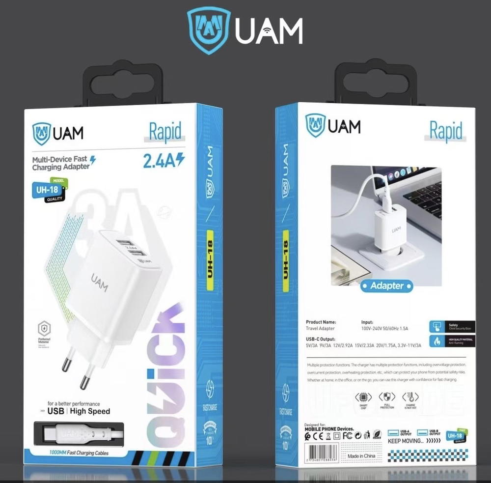 شاحن UAM UH-18 كلكسي ايفون تايب سي Preview Image