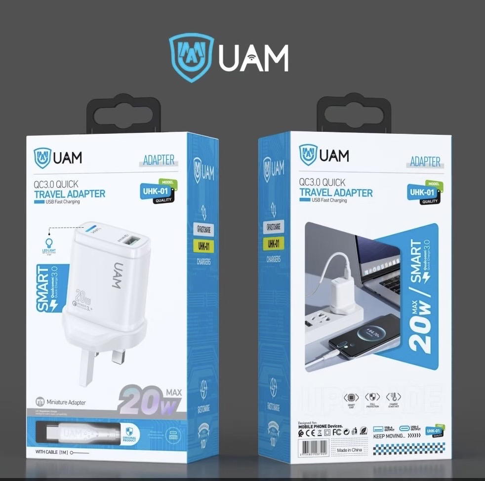 شاحن UHK-01 USB20w كلكسي ايفون تايب سي Preview Image