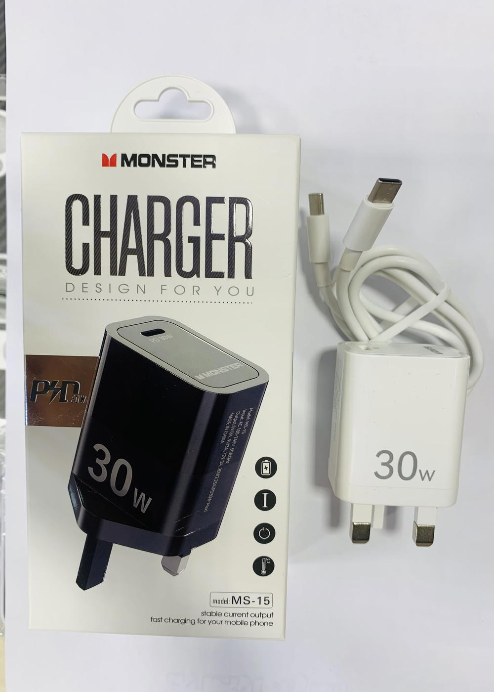شاحن MONSTER 015 PD30w مع كيبل PD  Preview Image
