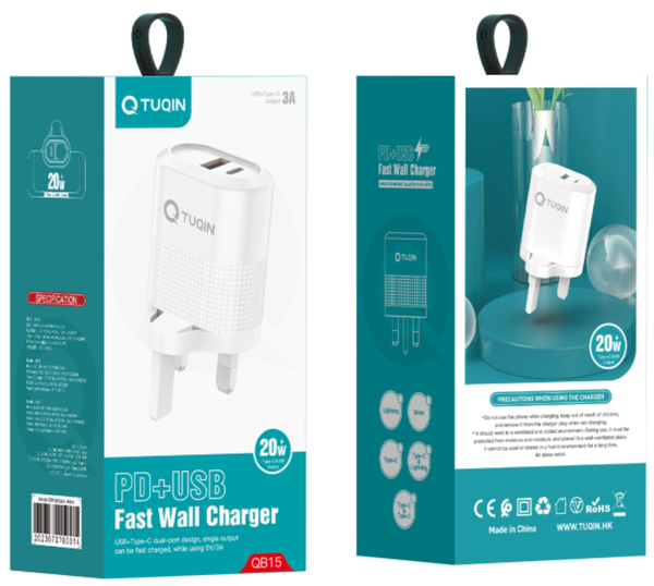 شاحن TUQIN QB15 PD20W كيبل PD-TC Image 1 Preview