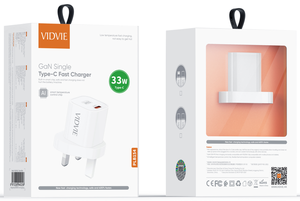 شاحن VIDVIE 154 33W PD GAN Image 1 Preview