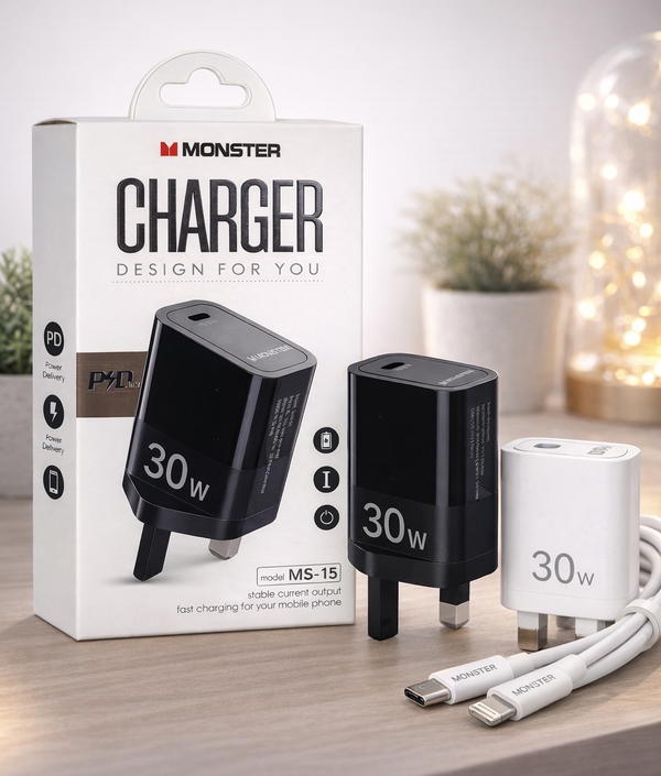 شاحن ايفون MONSTER 015 PD30w  Image 1 Preview