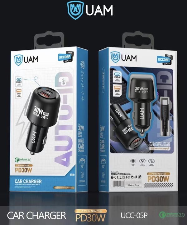 شاحن سيارة  UAM UCC05 PD30w مع كيبل PD Image 1 Preview
