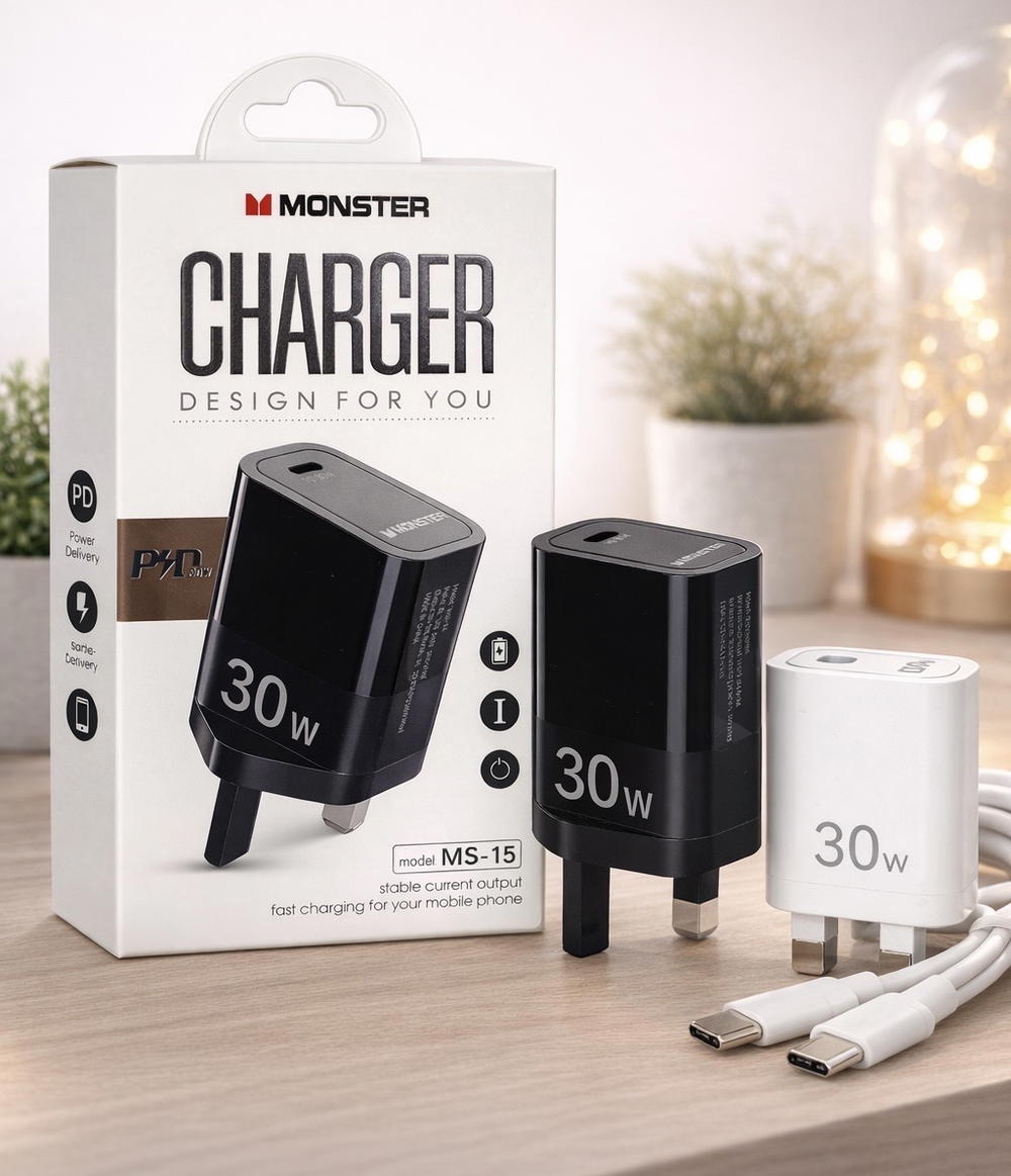 شاحن تايب سي MONSTER 015 PD30w  Preview Image