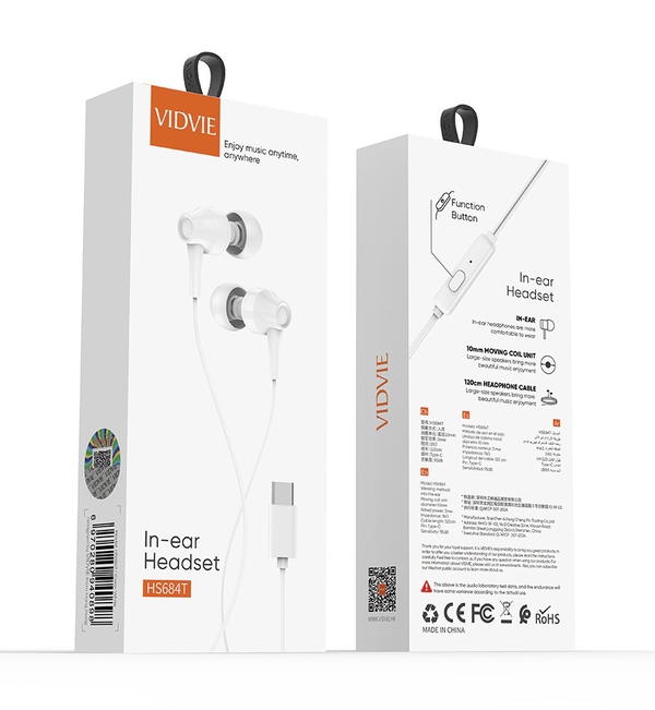 سماعة تايب سي  VIDVIE HS684 Image 1 Preview