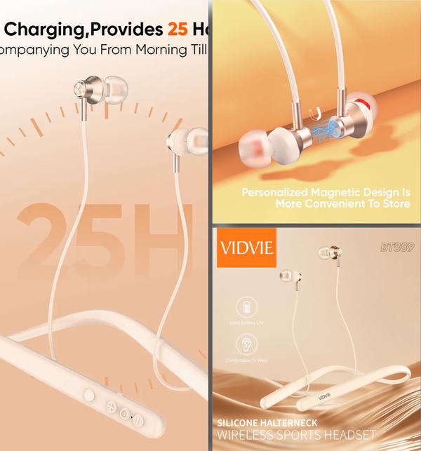 سماعة طوك بلوتوث  VIDVIE 889 ٢٥ ساعة Image 2 Preview