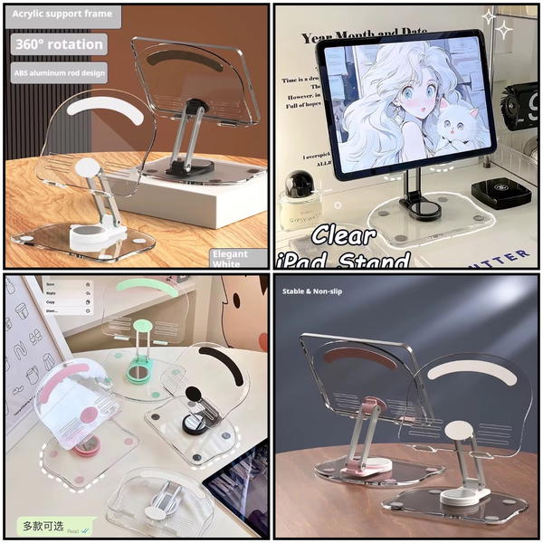 ستاند مكتبي ايباد وموبايل شفاف Image 1 Preview