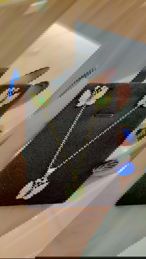نص طقم سلسله وحلق جولد  Image 6 Preview