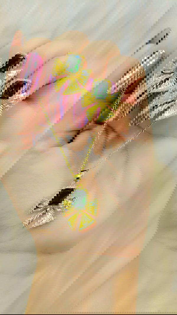 نص طقم سلسله وحلق جولد  Image 9 Preview