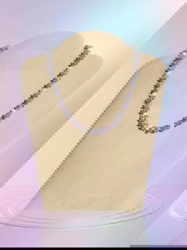 عقد جمشت ليلك سيرينغا  ولؤلؤ نهري طبيعي Image 3 Preview