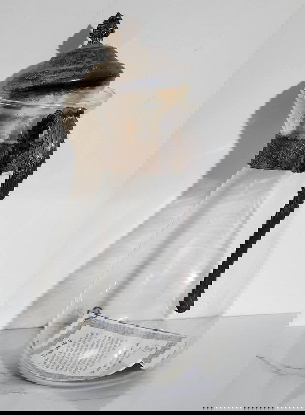 إبريق  فيكتوري  عتيق مع غطاء ومقبض فضة Image 2 Preview