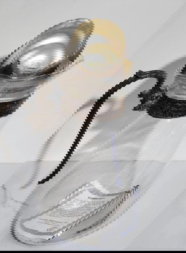 إبريق  فيكتوري  عتيق مع غطاء ومقبض فضة Image 5 Preview
