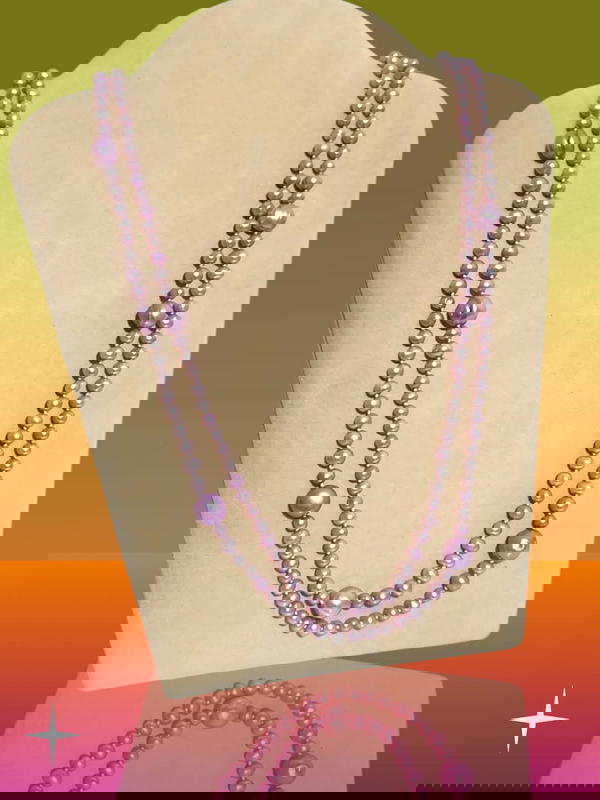 قلادة من اللؤلؤ الطبيعي Image 2 Preview