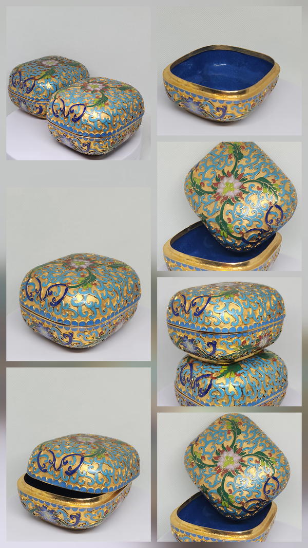 صندوق كلويزون (Cloisonné) عتيق Image 1 Preview