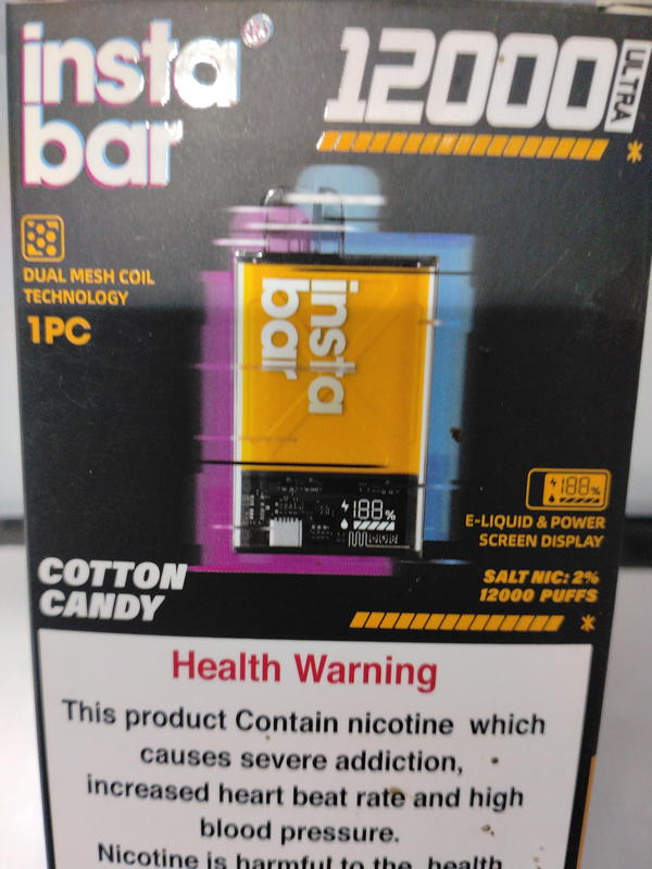 فزول انستا بار 12000سحبة  20% نكهة Cotton candy Image 1 Preview