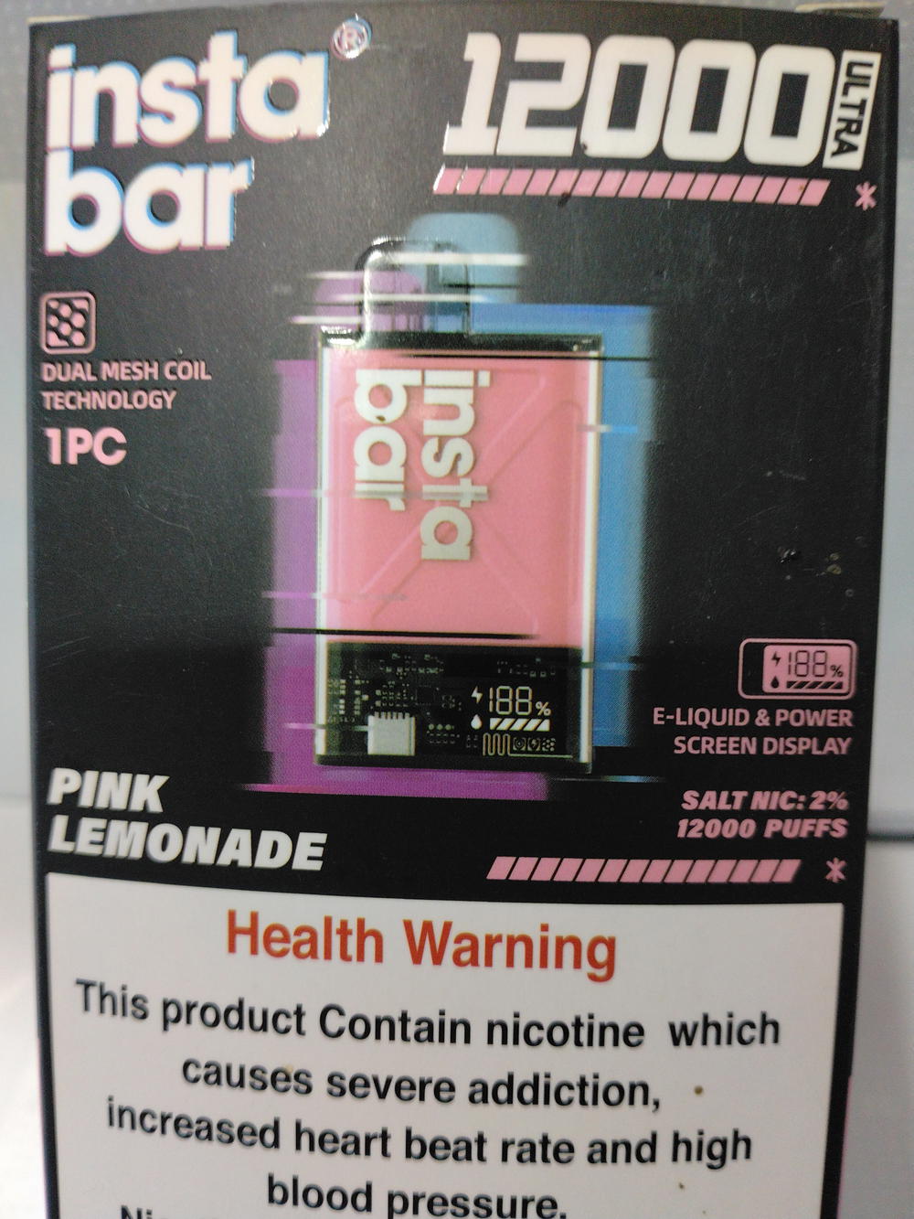 فزول انستا بار 12000سحبة  20% نكهة pink lemonade Preview Image