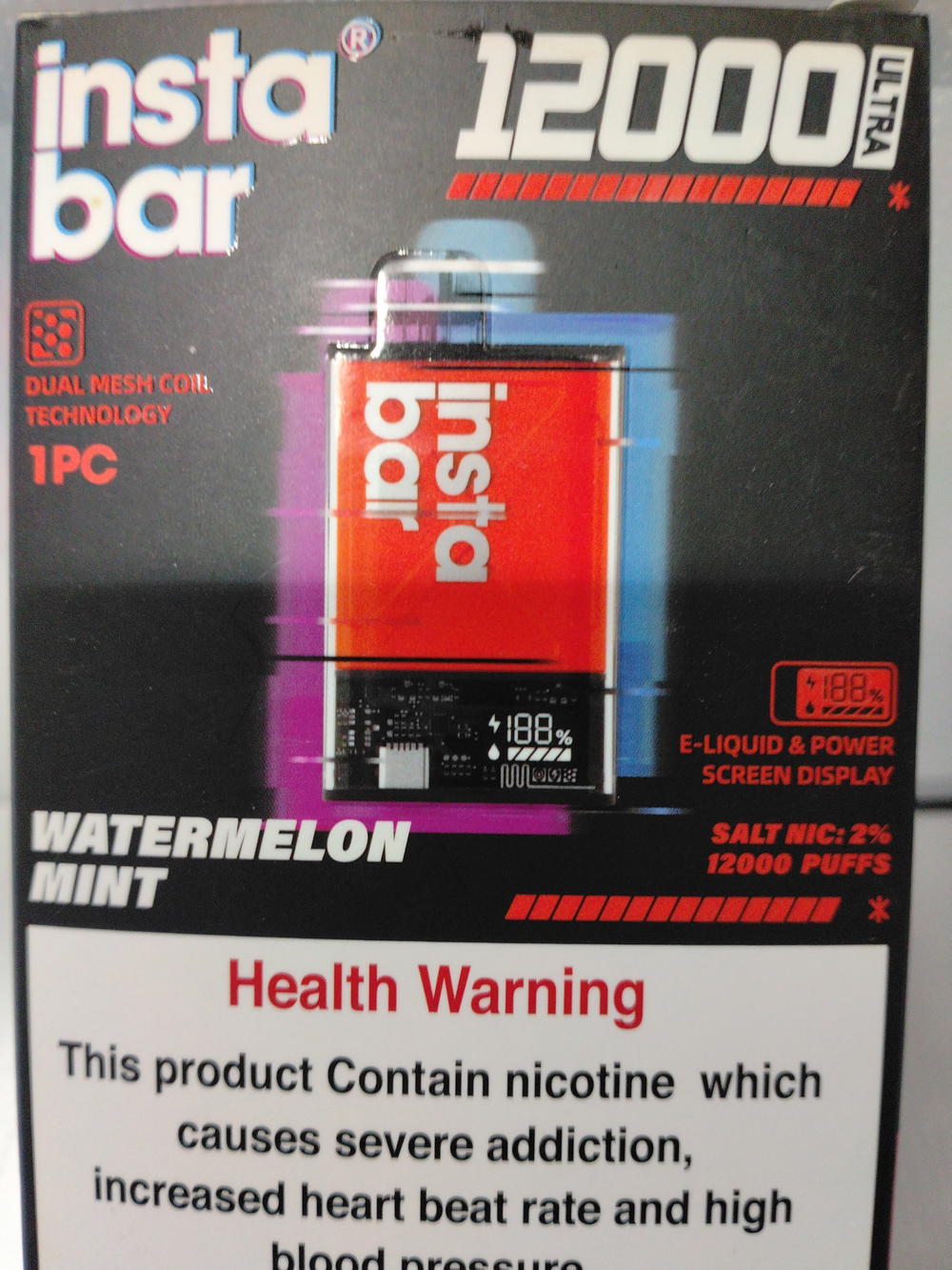 فزول انستا بار 12000سحبة  20% نكهة watermelon mint Preview Image