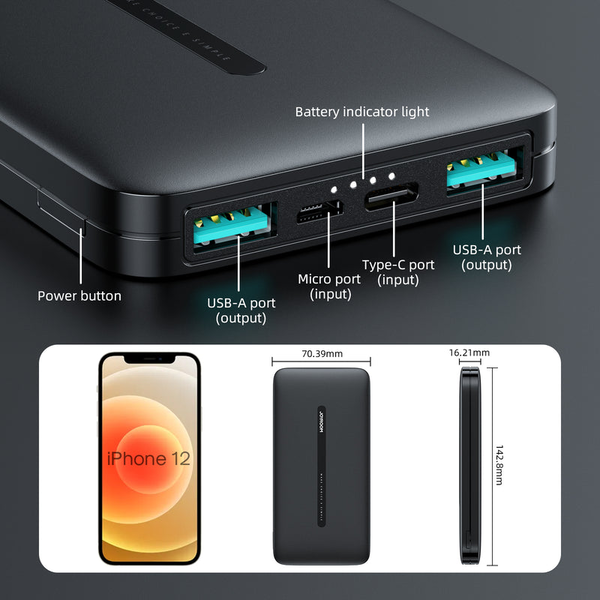 • Power Bank Joyroom 10000Mah T012 Image 4 Preview