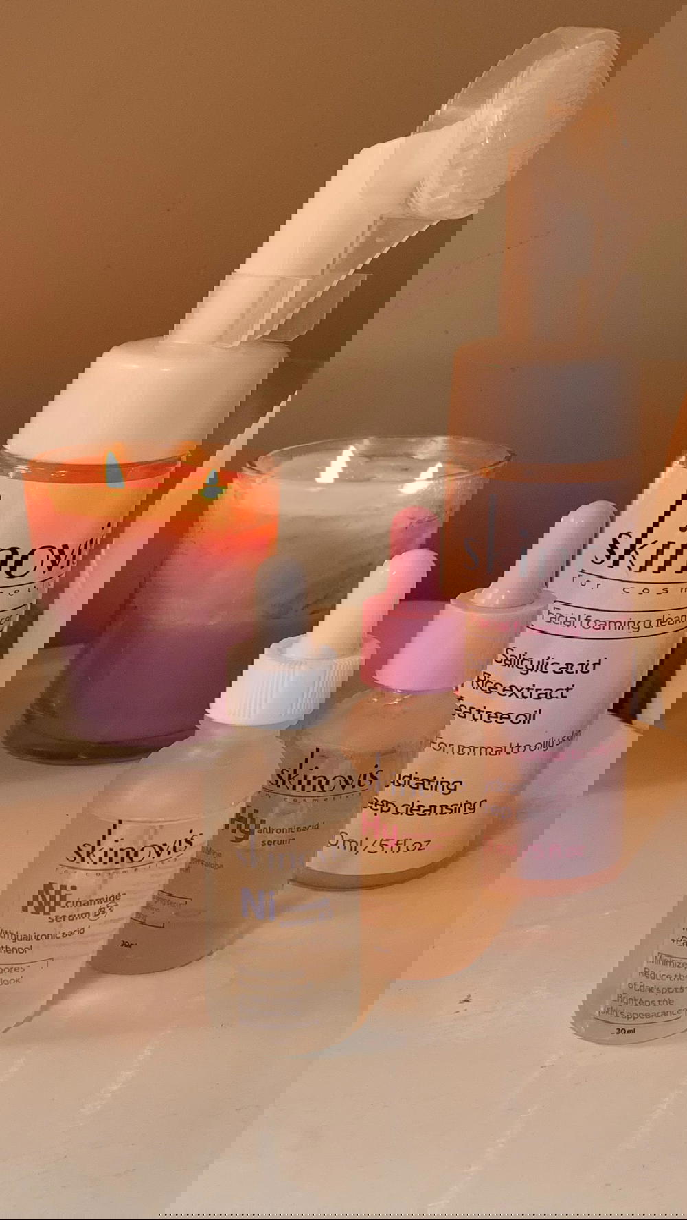 facial foaming cleanser+ hyaluronic acid serum+nicinamide serum  Preview Image