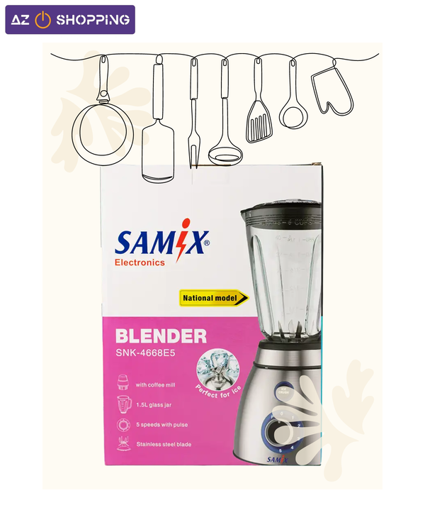 خلاط كهربائي زجاجي من SAMIX Image 2 Preview