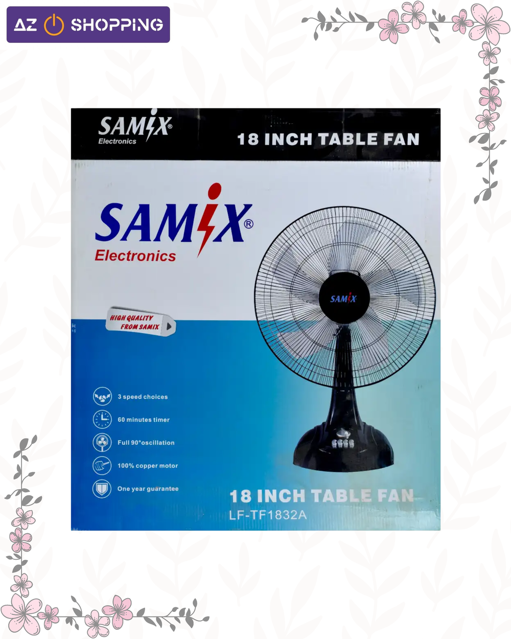 مروحة منظدية كهربائية 18 انج من SAMIX Preview Image