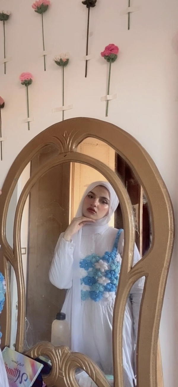 Puff flower top🩵 Image 4 Preview