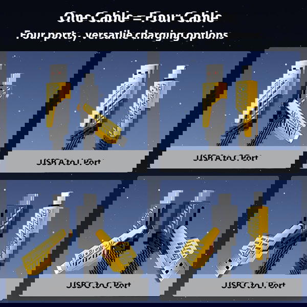 كيبل لايتنينج USB C ٤×١ Image 2 Preview
