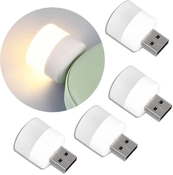 لمبة فيشة USB للكمبيوتر والموبايل، اباجورة مكتب LED دائرية صغيرة لحماية العين والقراءة Image 1 Preview