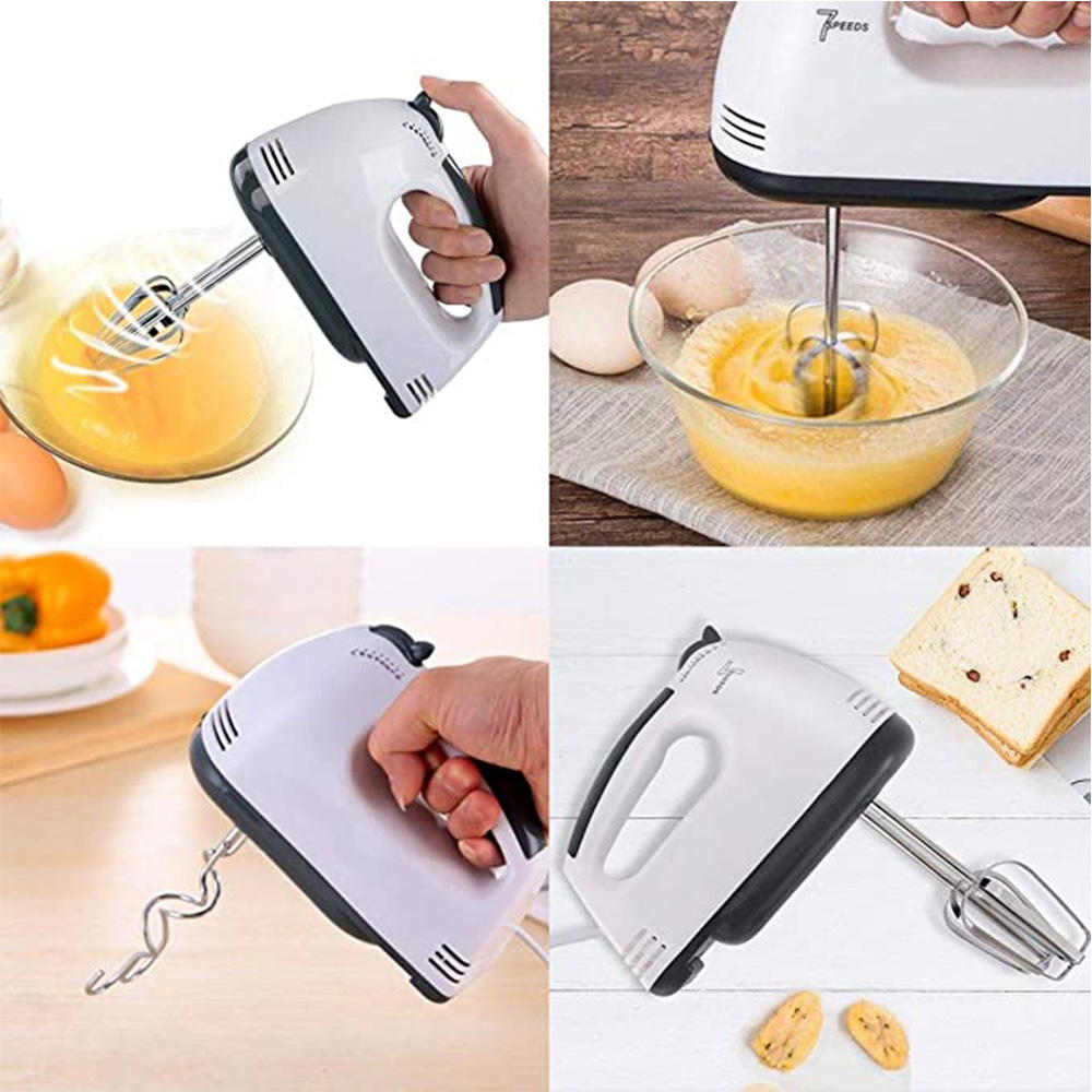 مضرب يدوي كهربائي 7 سرعات تربو 4 مضرب من الإستانلس ستيل Portable Hand Mixer Machine Preview Image