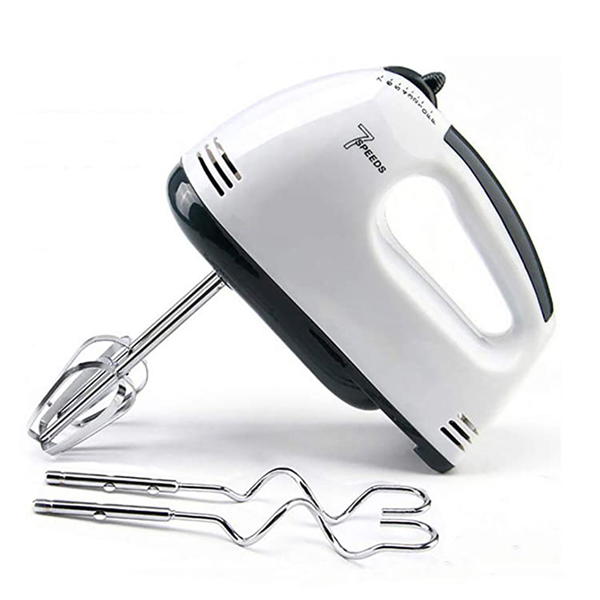 مضرب يدوي كهربائي 7 سرعات تربو 4 مضرب من الإستانلس ستيل Portable Hand Mixer Machine Image 4 Preview