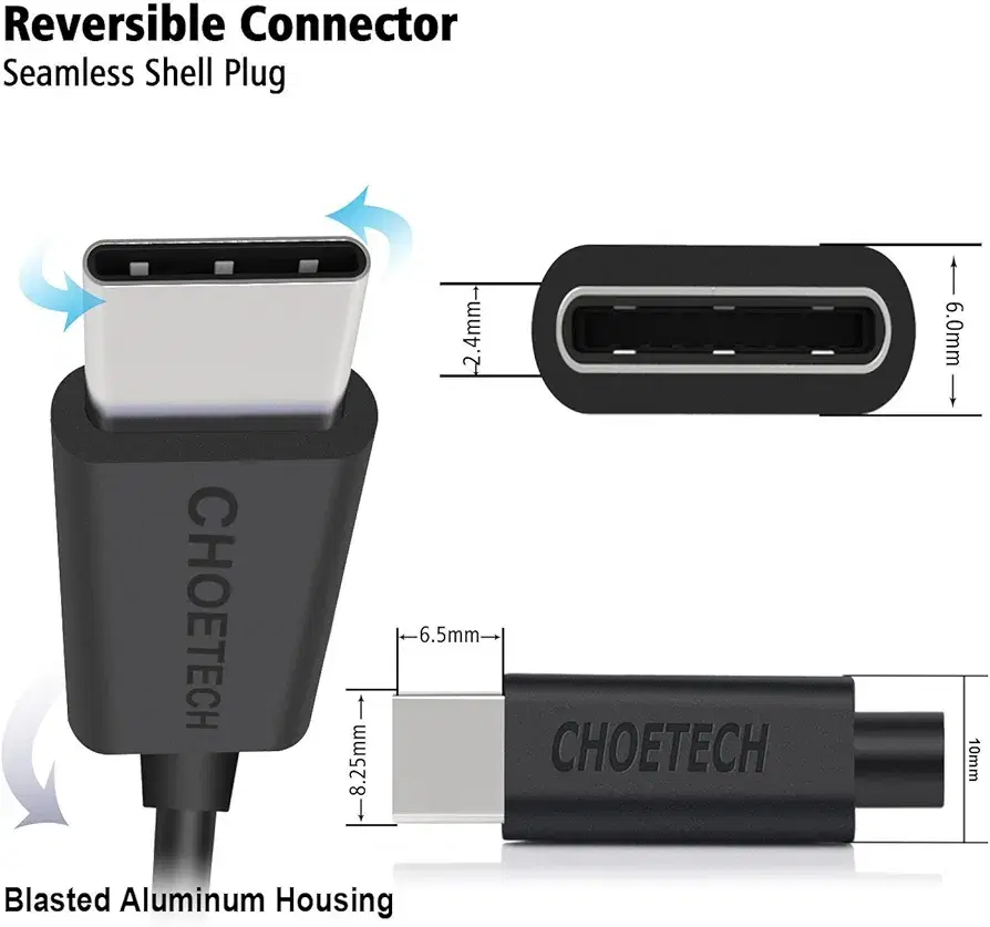 عرض الكومبو كابل مايكرو + كابل تايب سي من choetech  Preview Image