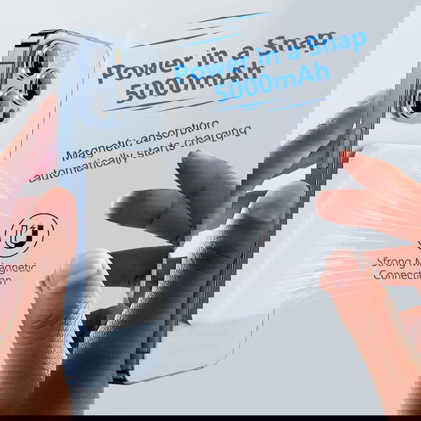 باوربانك لاسلكي لاجهزة ايفون 5000 مللي امبير Image 2 Preview