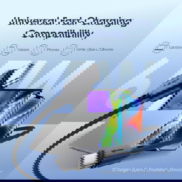 كابل تايب c الي تايب c بقدرة 3امبير بطول 1.5 متر، سريع من اورايمو Image 5 Preview