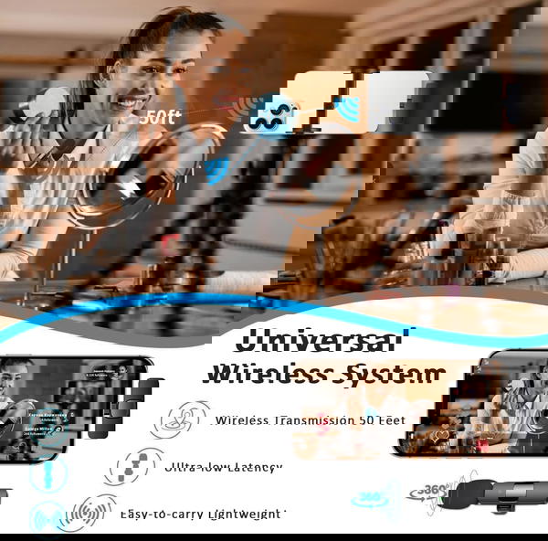 مايك لاسلكي k9 تايب سي وايفون Image 2 Preview