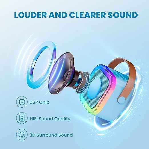 صب صغيرة بلوتوث وشحن باضاءة RGB Image 4 Preview