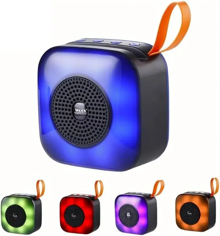 صب ووفر بلتوث بحامل للموبايل يعمل بالشحن مزود باضاءة RGB Preview Image
