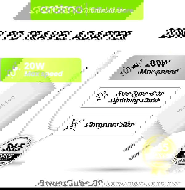 طقم شحن اورايمو  20 وات بالكابل PD تايب سي Image 2 Preview