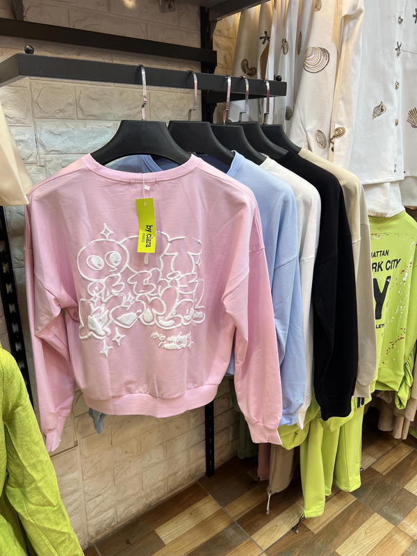 تيشرت كروب اوفر سايز—Oversized crop T-shirt Image 5 Preview