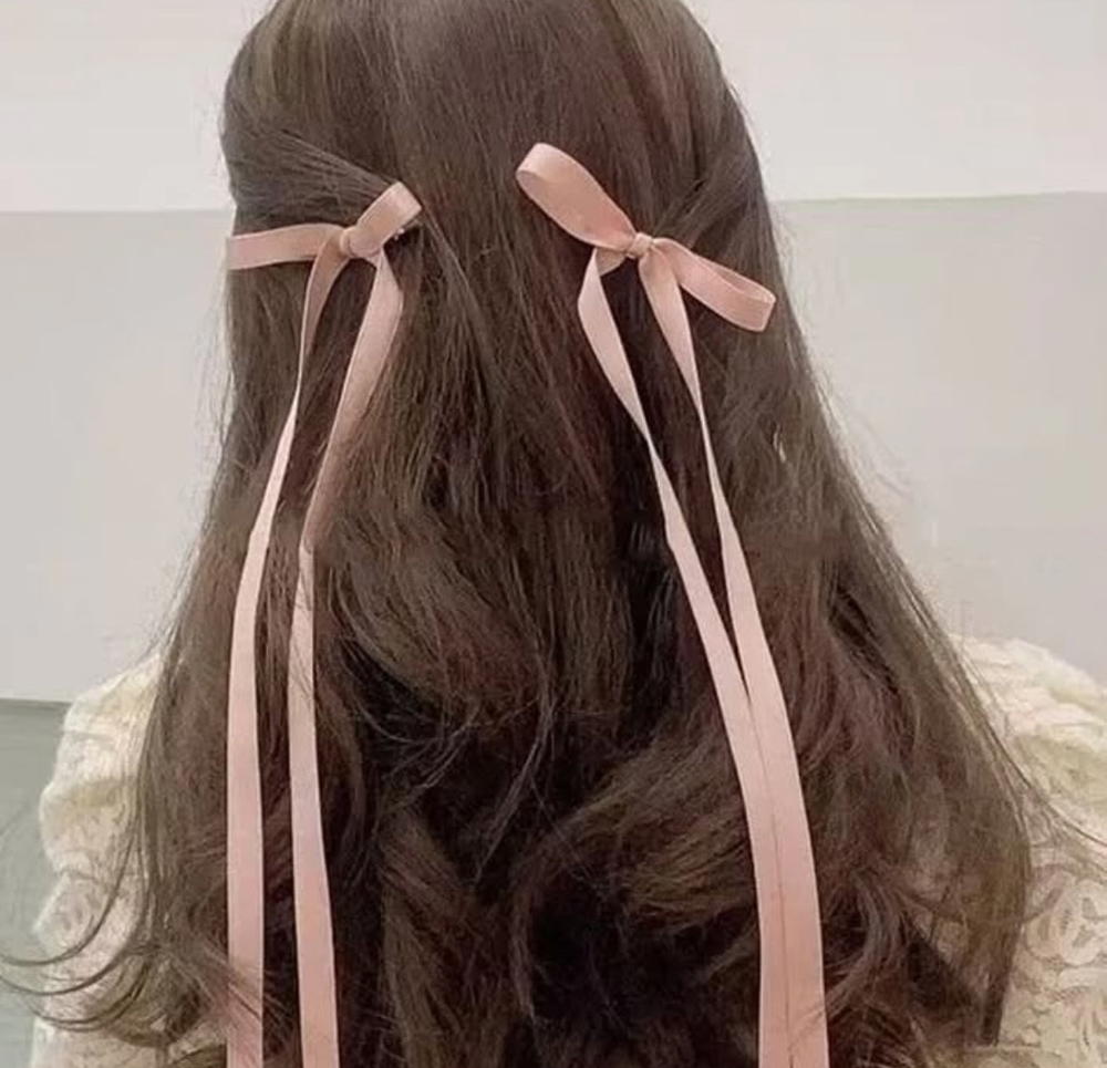  pink Long hair bow Preview Image