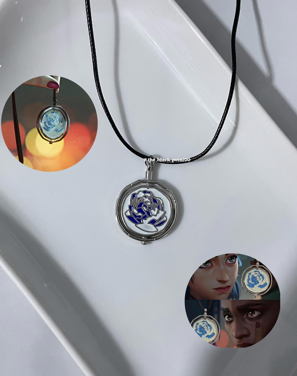 Jinx Blue Rose Rotating Necklace Preview Image