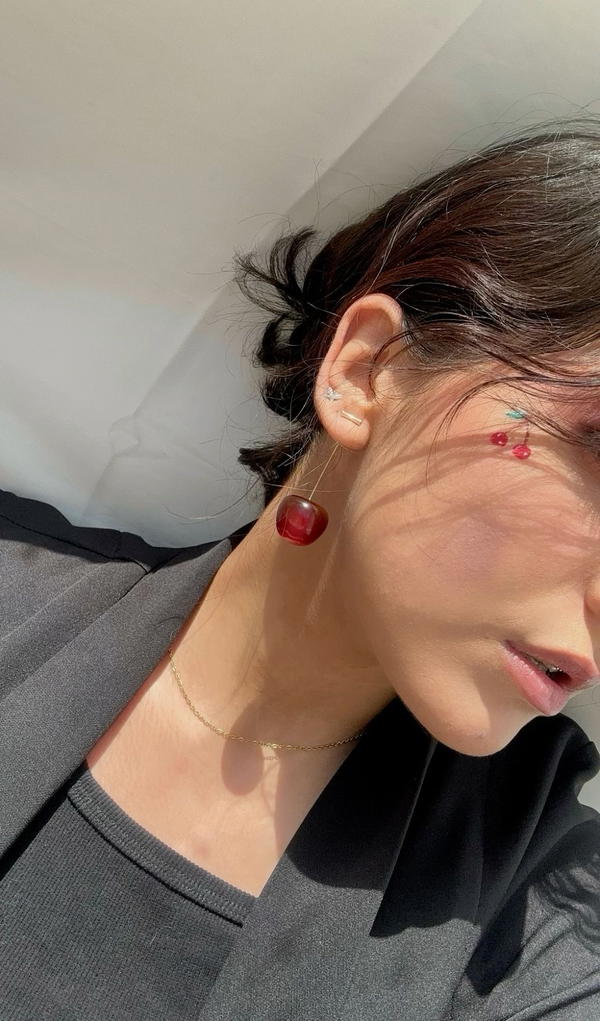 Red cherry drop earrings 🍒 Image 1 Preview