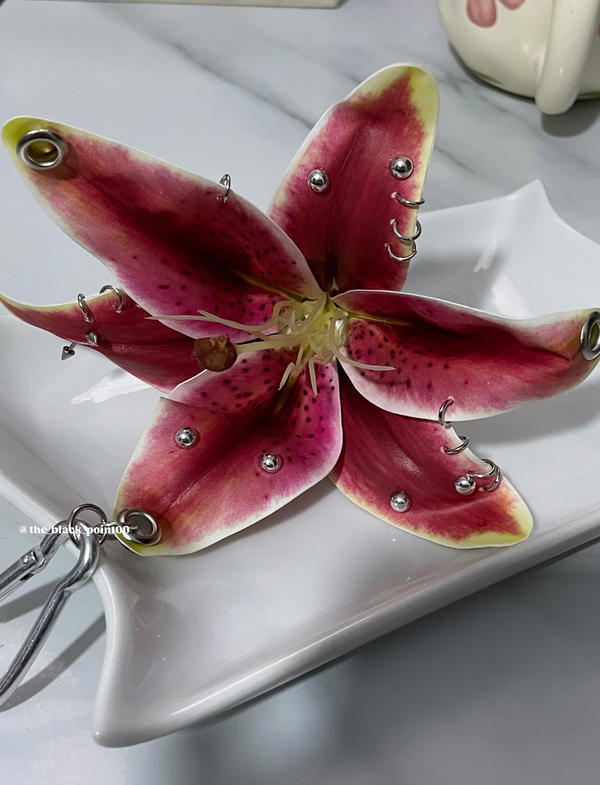 Fairycore  Lily Flower Bag Charm Image 2 Preview