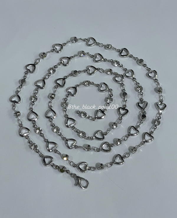clear crystal necklace  Image 2 Preview