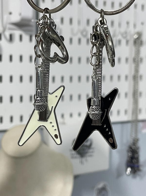 Black Guitar Keychain 🎸 Image 2 Preview