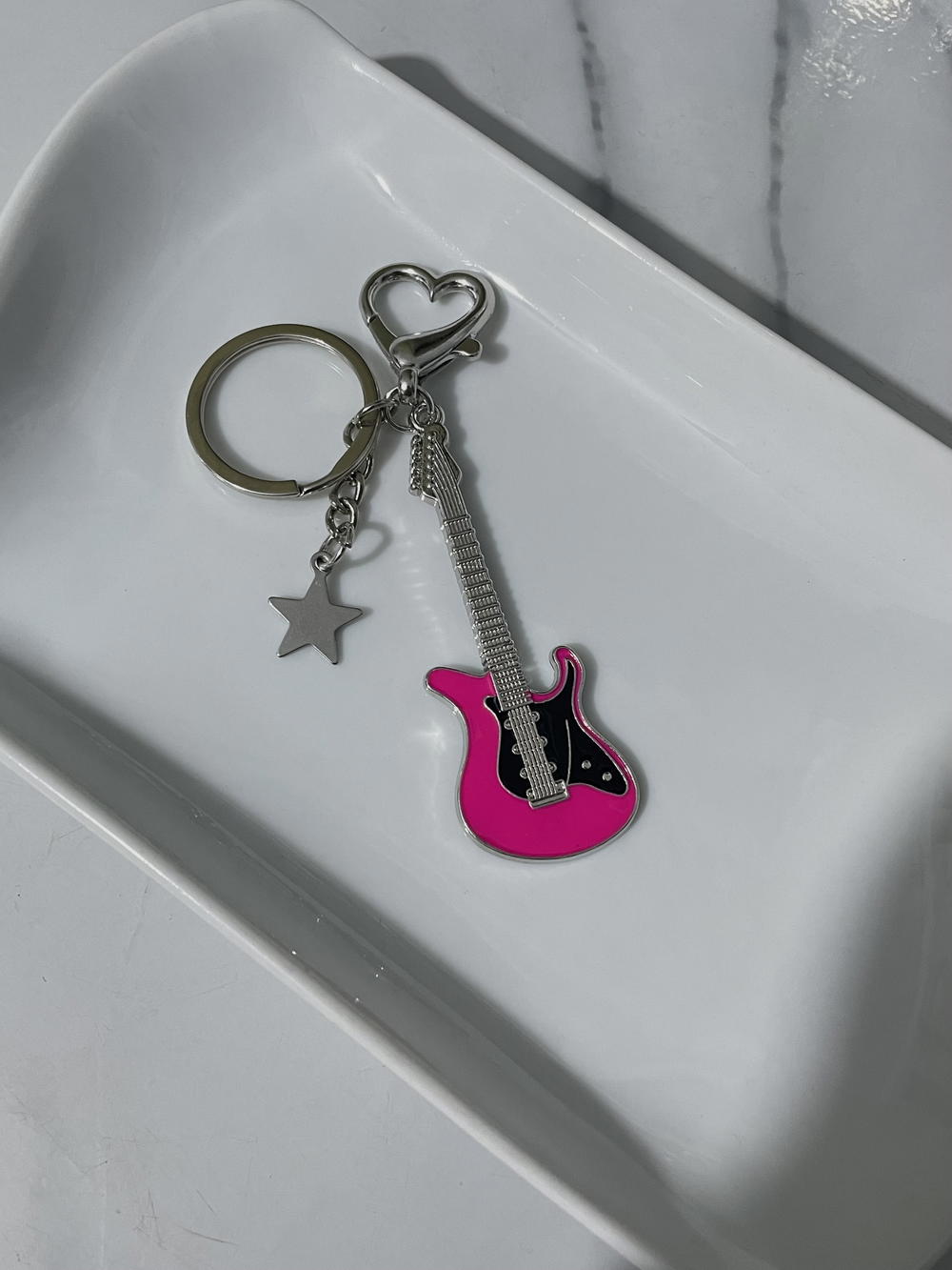 pink guitar keychain  Preview Image
