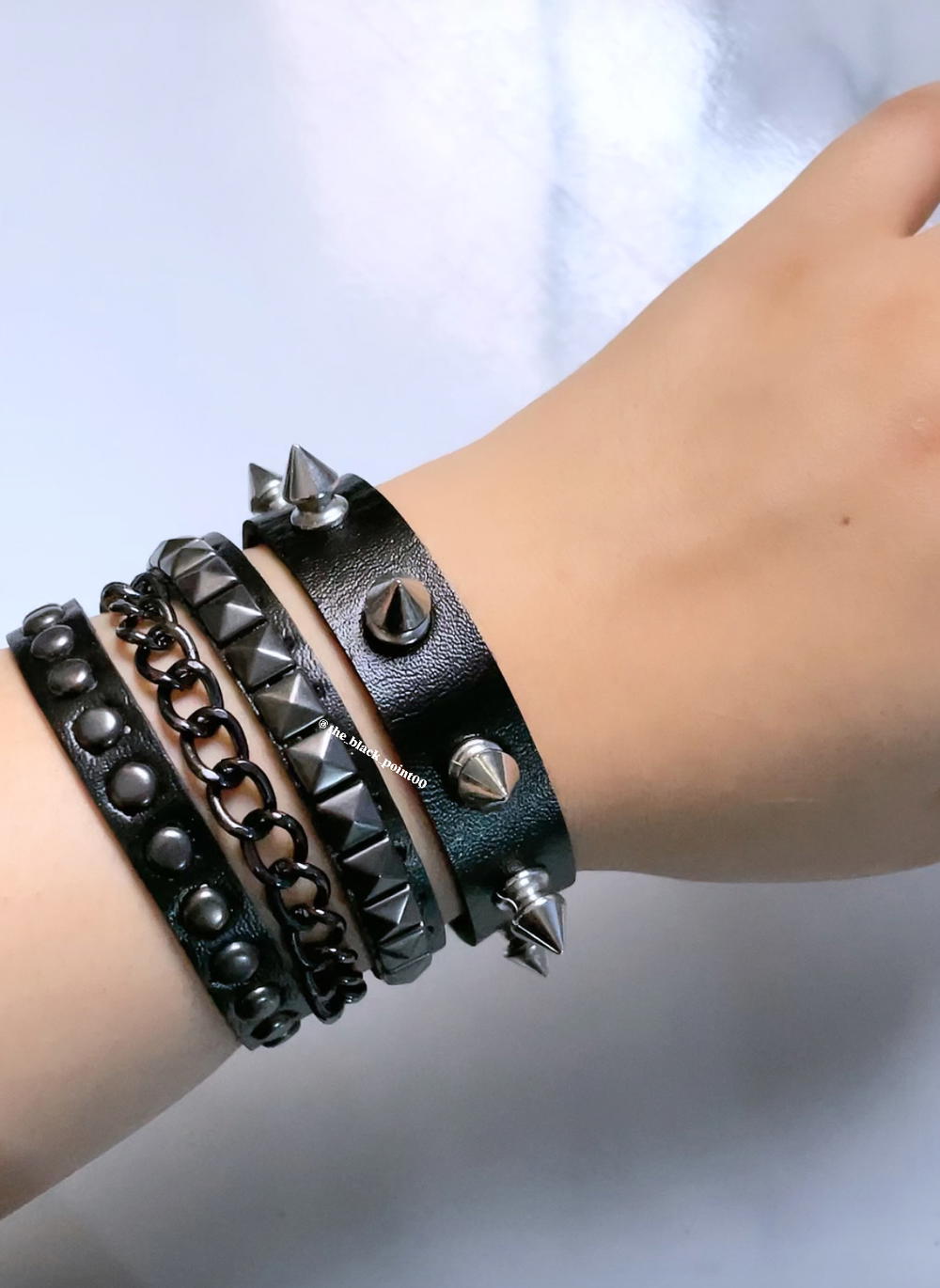 Punk Bracelet Set – 2 Pieces Preview Image