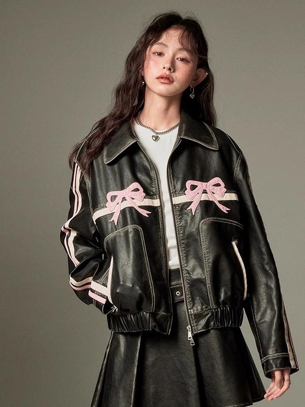 Women's leather jacket Image 3 Preview