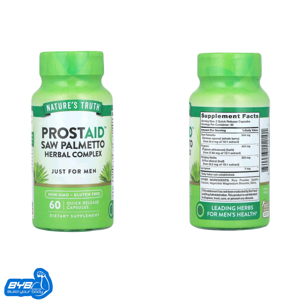Nature's Truth Prostaid Saw palmetto Herbal Complex 60 Caps Preview Image