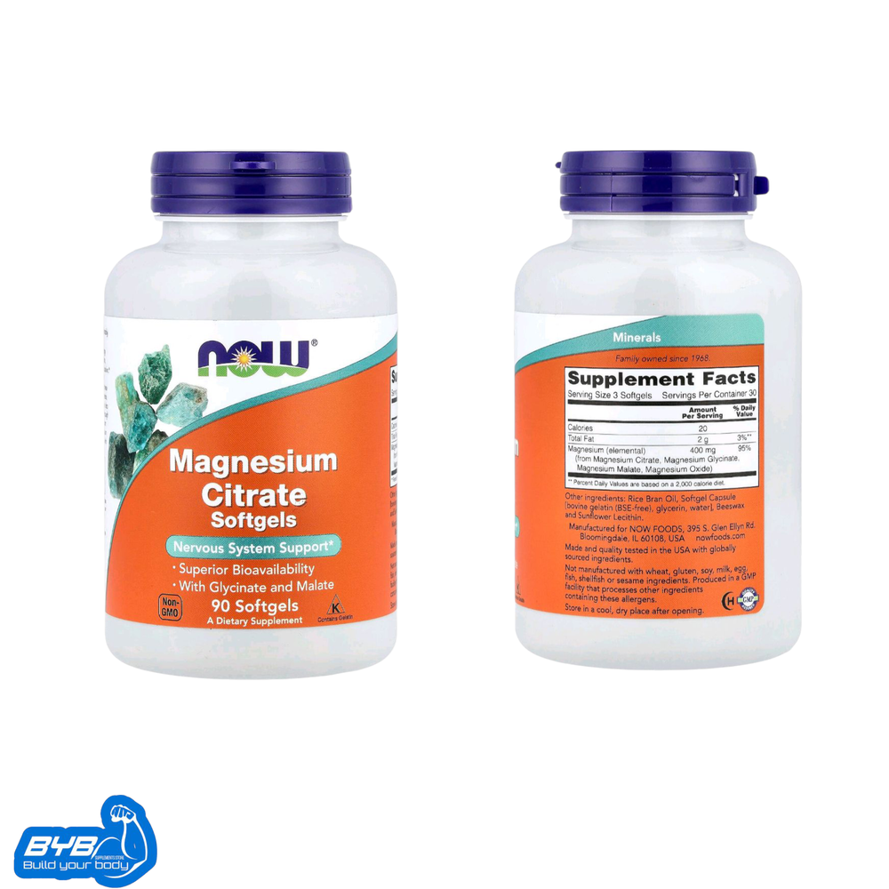 Now Magnesium Citrate 400mg 90 Softgels Preview Image